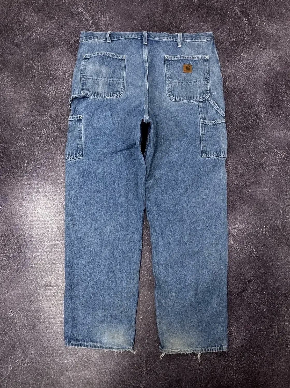 Carhartt × Vintage Vintage 90s Carhartt Faded Blue Denim Work Hype Baggy Jeans Size US 40 / EU 56 - 1 Thumbnail