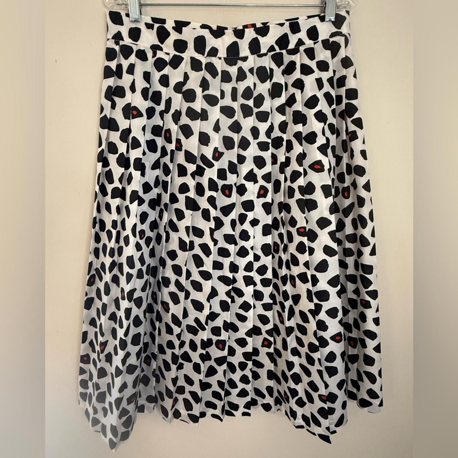 Other Vintage pleated midi skirt black white red polka dots SZ 16 Size 38" / US 16 / IT 52 - 2 Thumbnail