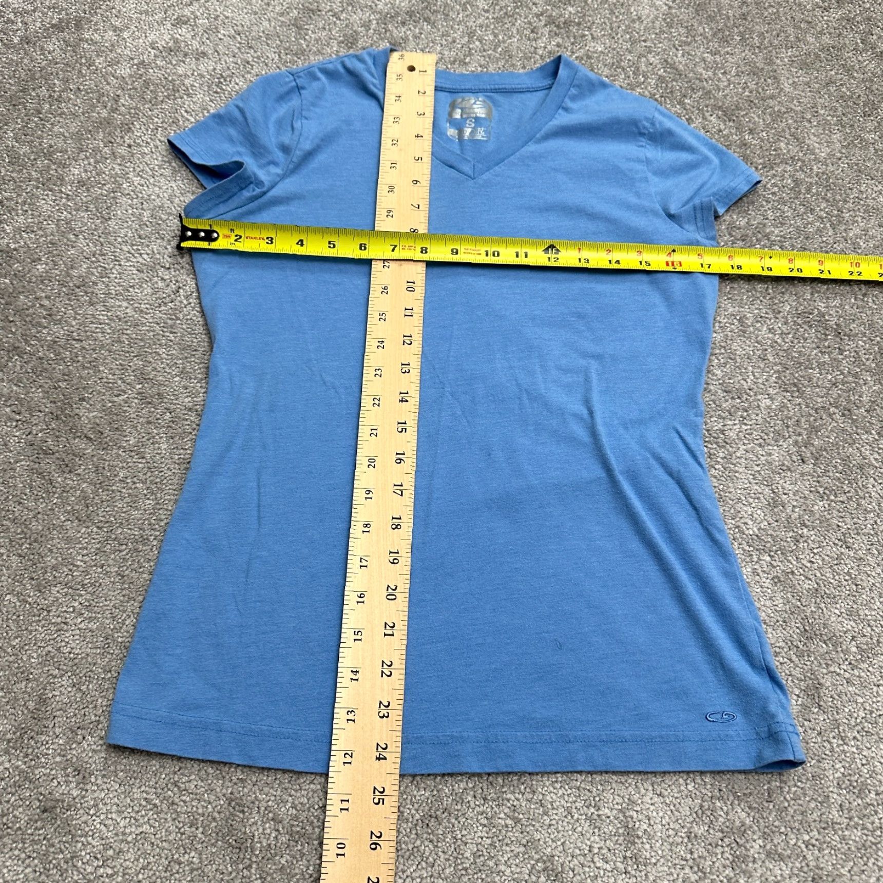 Champion C9 Champion Women's Small Blue Short Sleeve V-Neck T-Shirt, Casual Lightweight Cotton Tee Size S / US 4 / IT 40 - 6 Thumbnail