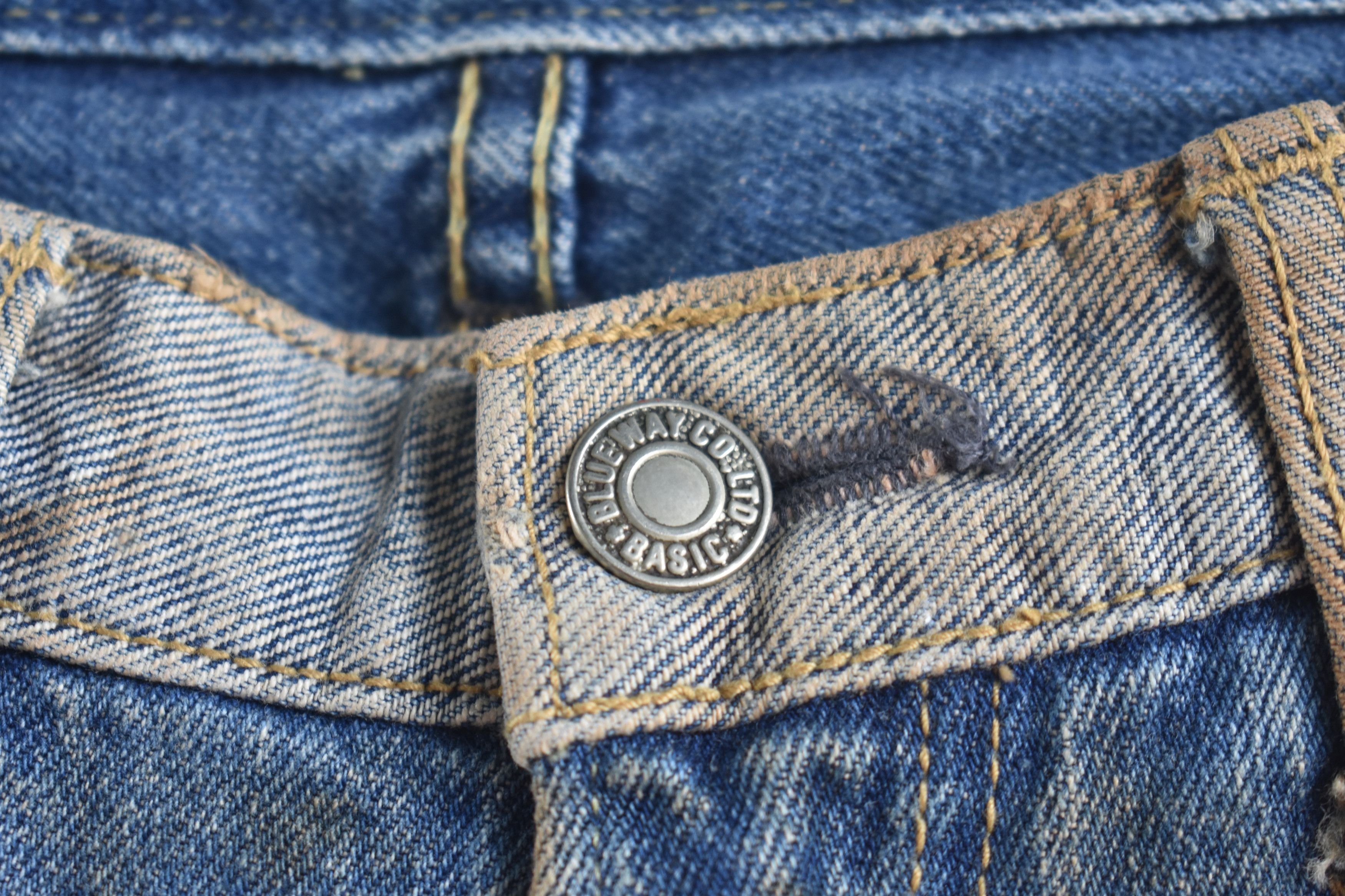 Blue Blue Japan × Japanese Brand WIDE LEG 🔥 Blue Way Vintage Patchwork Denim Jeans W30 Size US 30 / EU 46 - 7 Thumbnail