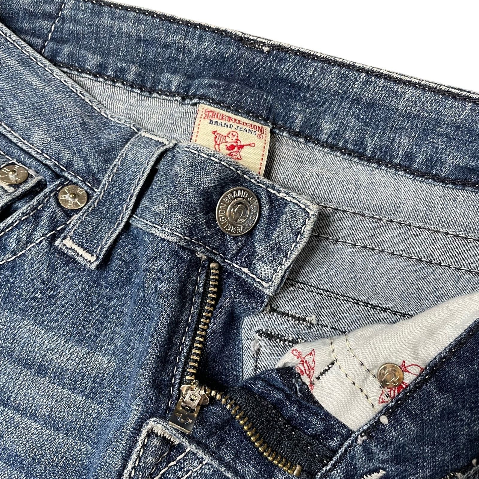 True Religion True Religion Straight Leg Jeans Size 27" / US 4 / IT 40 - 6 Thumbnail