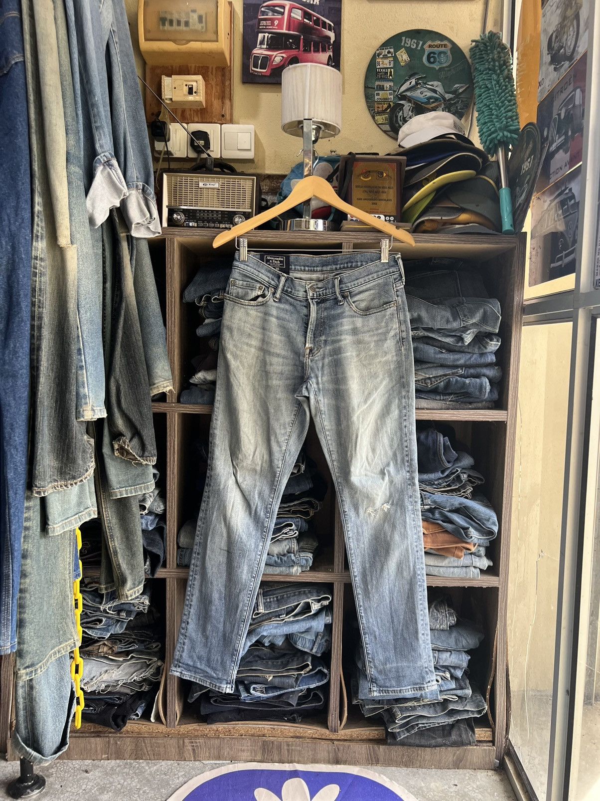 Abercrombie & Fitch 🔥Abercrombie&Fitch Langdon Slim Stretch Distressed Denim Size US 30 / EU 46 - 1 Thumbnail
