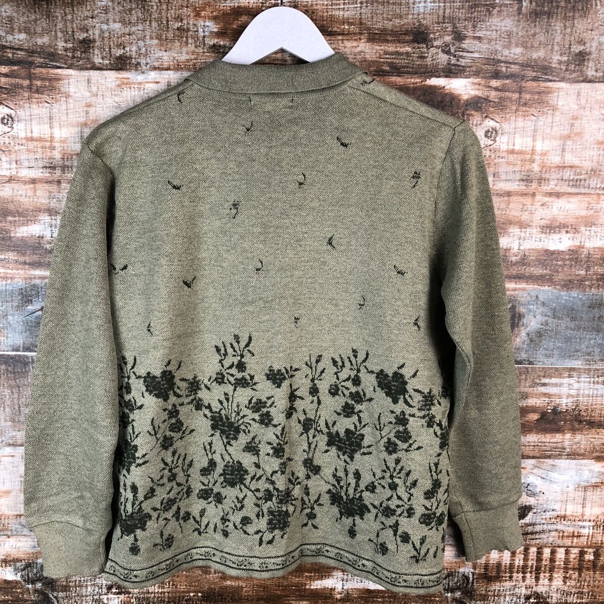 Homespun Knitwear × Japanese Brand Venlicella Green vintage Patterned Cardigans #A1747 Size M / US 6-8 / IT 42-44 - 13 Thumbnail