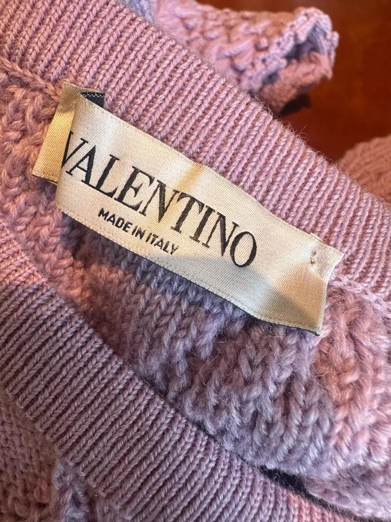 Valentino Valentino One-shoulder puff sleeve knit sweater Size XS / US 0-2 / IT 36-38 - 4 Thumbnail