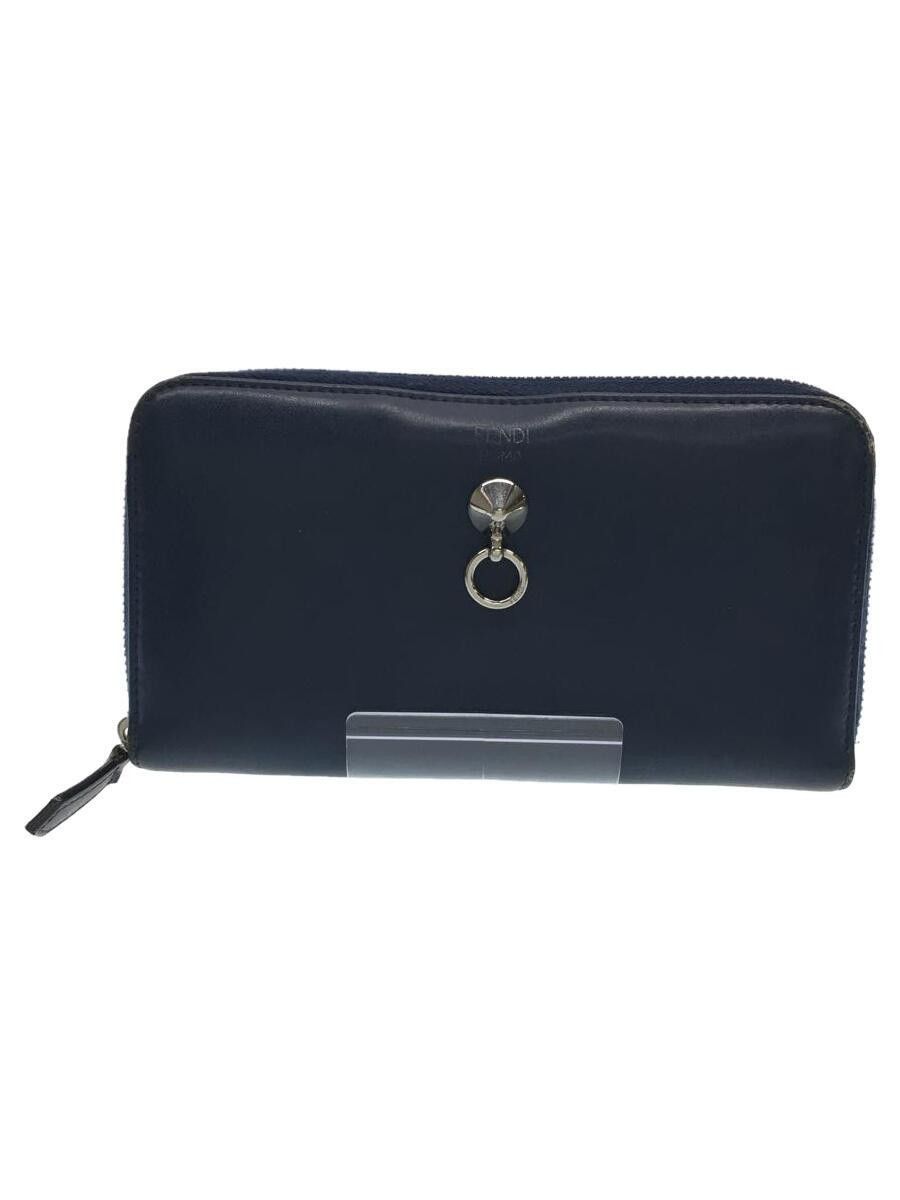 Fendi Fendi Leather Long Wallet Navy Size ONE SIZE - 1 Thumbnail