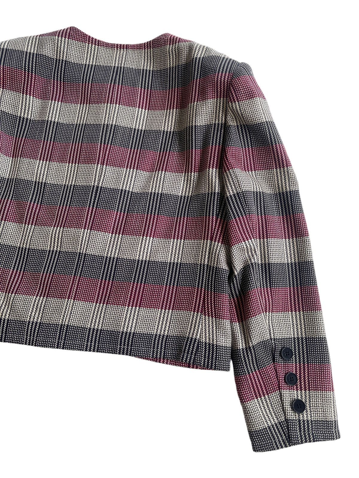 Givenchy Vintage Givenchy Glamour Cropped Plaid Jacket Size M / US 6-8 / IT 42-44 - 5 Thumbnail