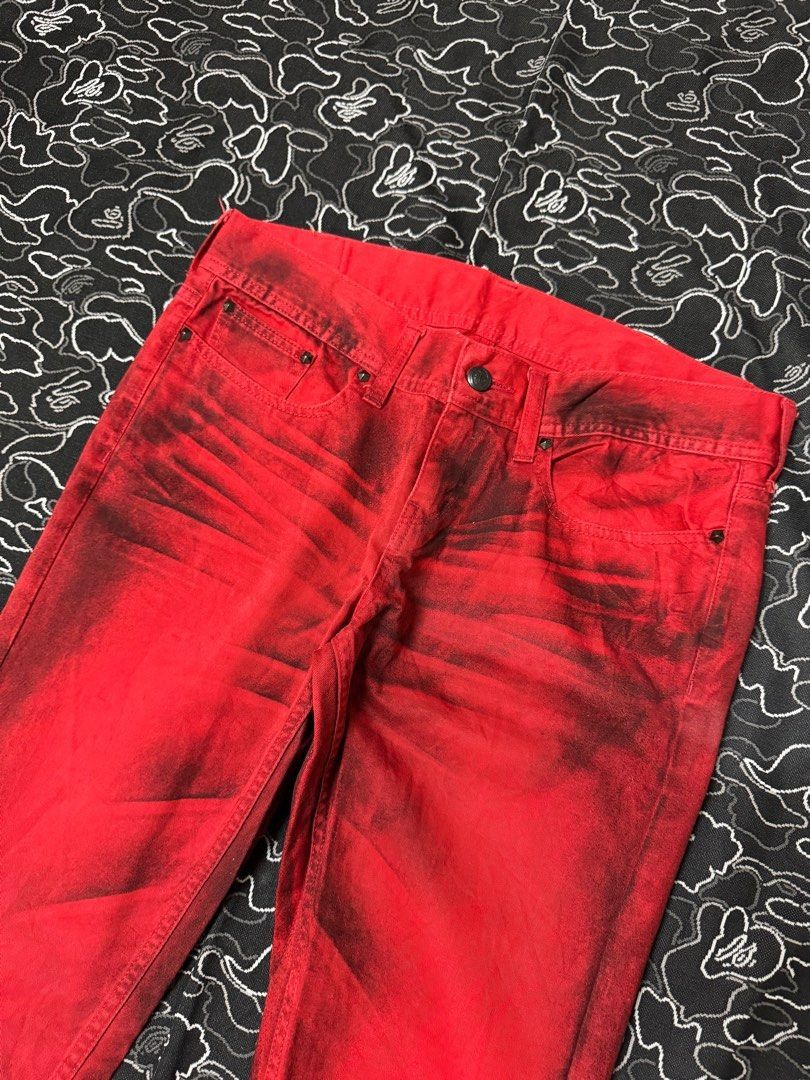 Japanese Brand FIRE🔥Japanese Brand Whisker Punk Flare Stud Denim E250 Size US 32 / EU 48 - 20 Thumbnail