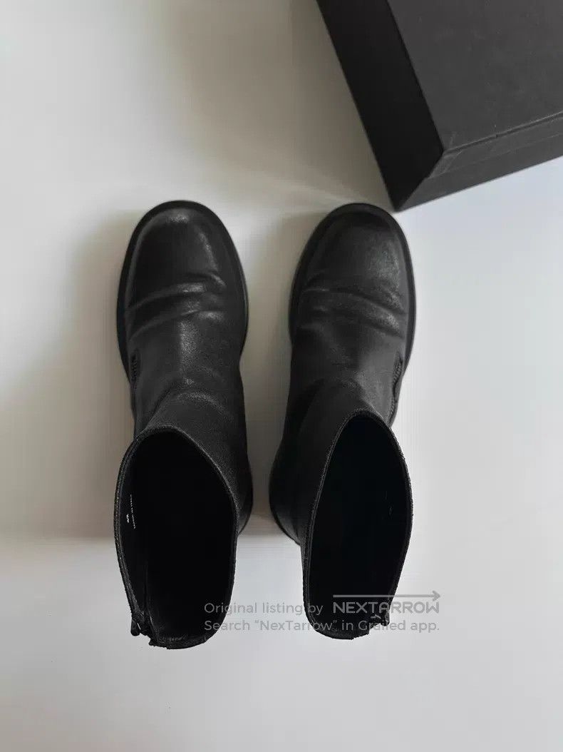 Ann Demeulemeester Ann Demeulemeester 22AW diagonal zipper mottled boots leat Size US 11.5 / IT 41.5 - 3 Thumbnail