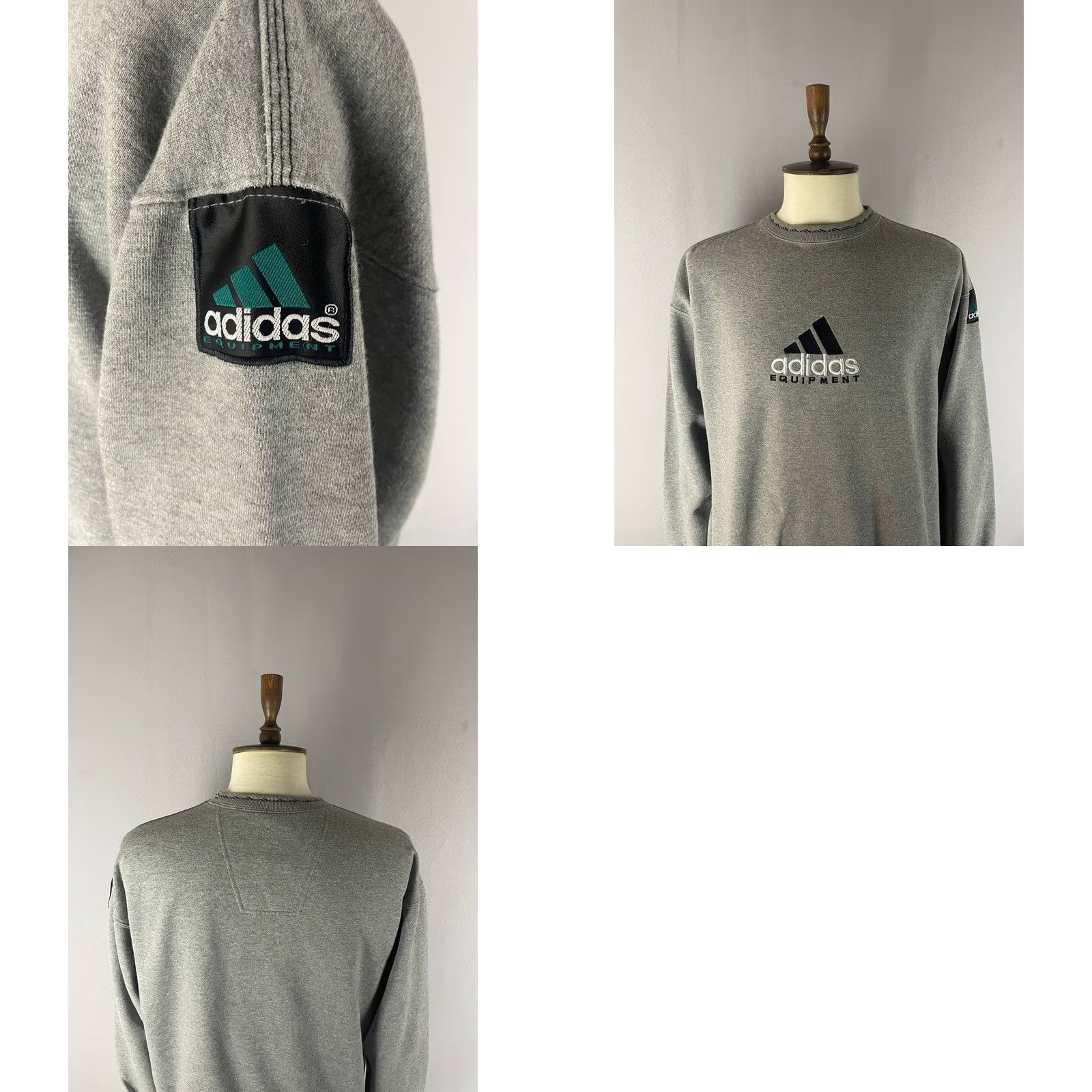 Adidas Adidas Sweatshirt Mens Cotton Crew Neck Gray Long Sleeve M 中 Size US M / EU 48-50 / 2 - 8 Thumbnail
