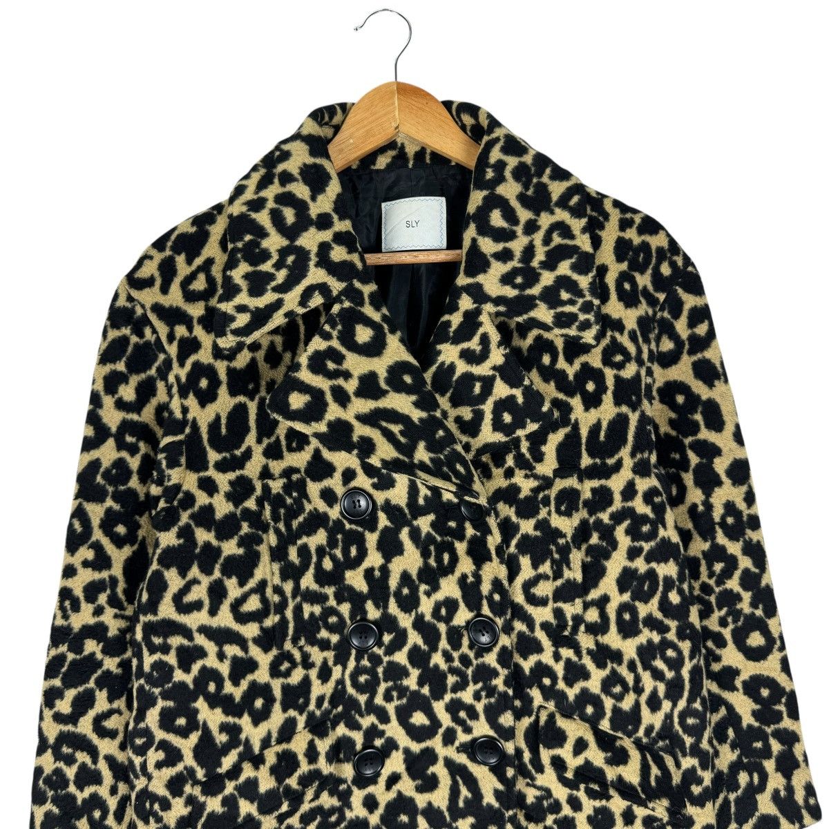 SLY ☀️SLY LEOPARD DOUBLE BREASTED COAT JACKET Size S / US 4 / IT 40 - 2 Thumbnail