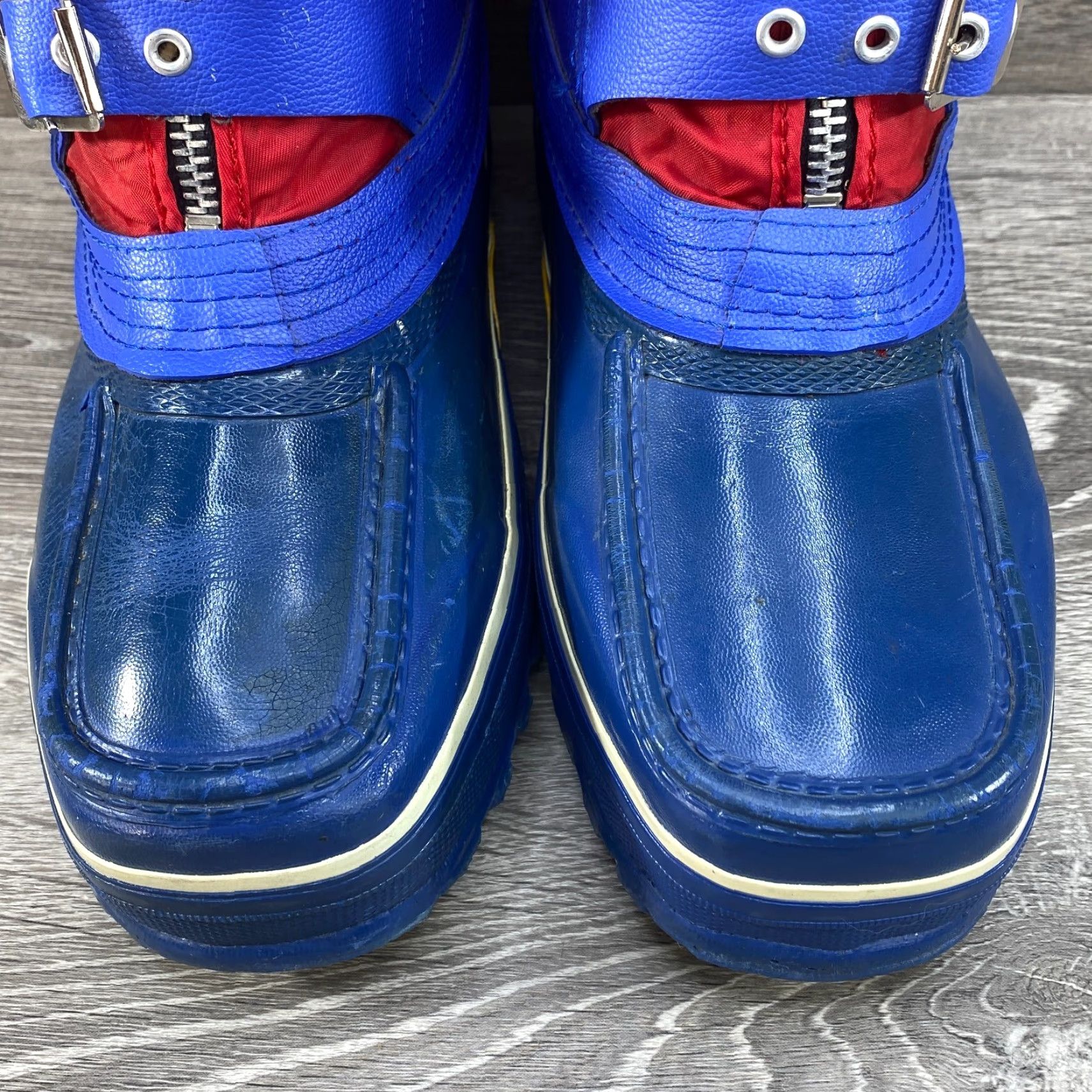 Vintage VINTAGE Trax TRAX Steel Shank Winter Snow Boots Blue Red Yellow Size 7 Wool Liner Boots Size US 7 / EU 40 - 4 Thumbnail