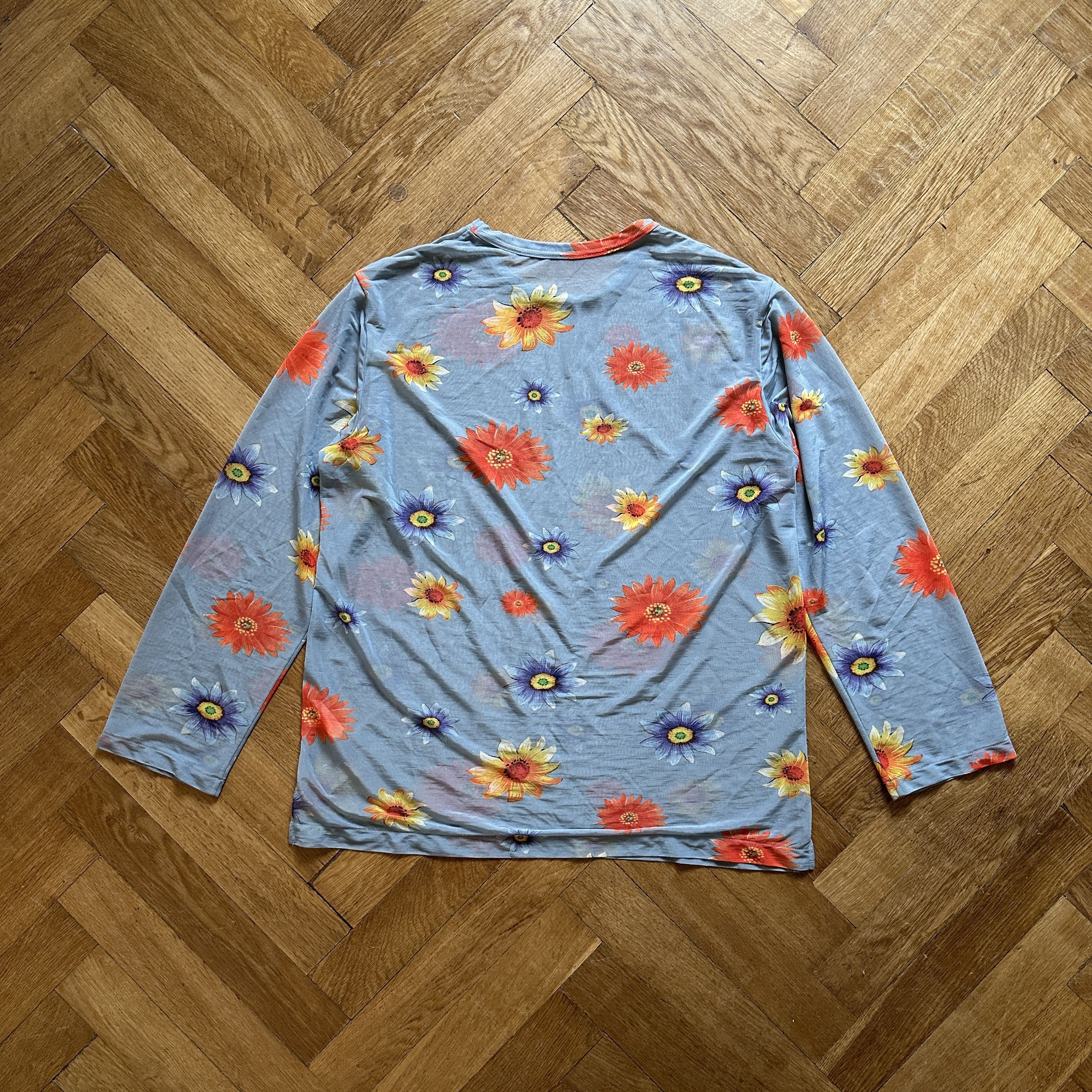 Yohji Yamamoto Pour Homme SS02 Floral Sheer Shirt Size US XL / EU 56 / 4 - 2 Thumbnail