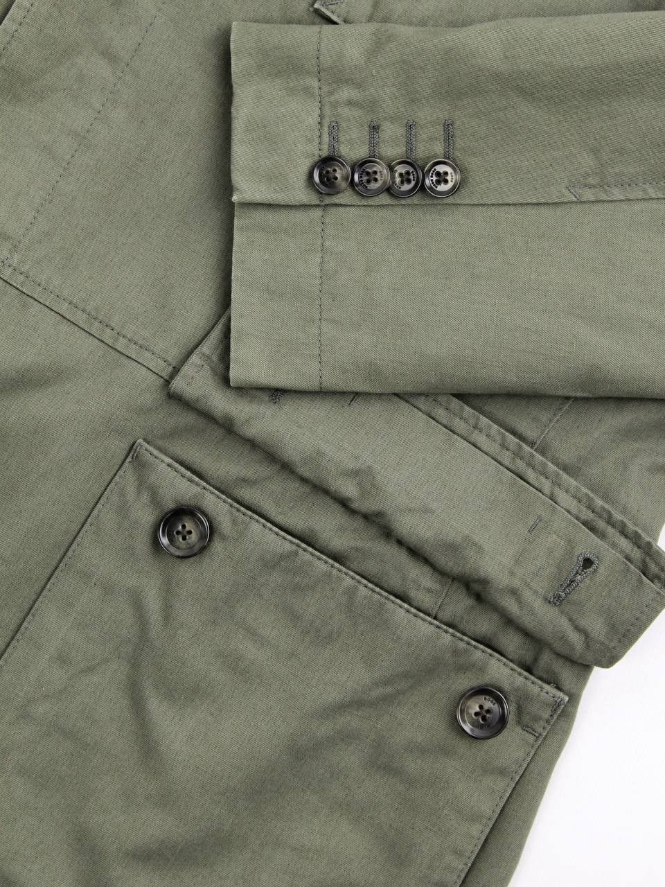 Hugo Boss HUGO BOSS Khaki jacket made of linen and cotton Size US XL / EU 56 / 4 - 10 Thumbnail