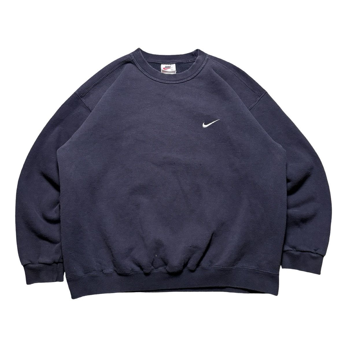 Nike Vintage 90s Nike Black Pullover Crewneck Sz L Swoosh USA Size US L / EU 52-54 / 3 - 1 Thumbnail