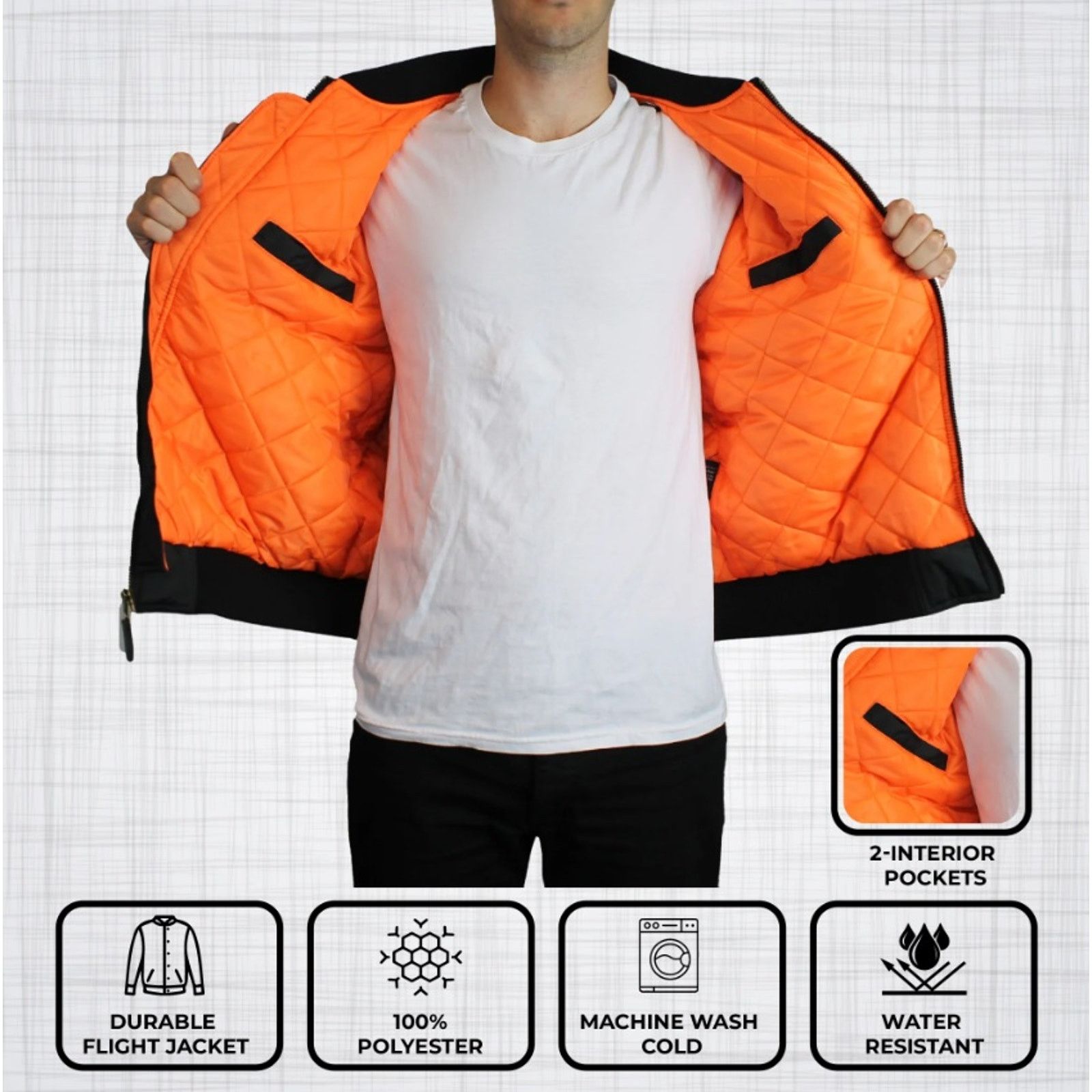 The Unbranded Brand Spire By Galaxy Men's Camouflage Flight Bomber Jacket Size L Size US L / EU 52-54 / 3 - 3 Thumbnail