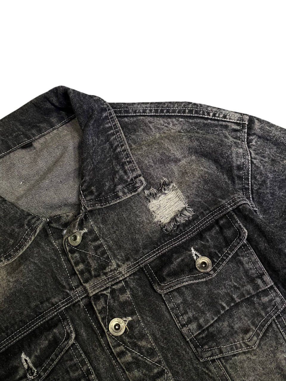 If Six Was Nine Washed Distressed Black Vintage Style Button Up Long Sleeve Size US M / EU 48-50 / 2 - 3 Thumbnail