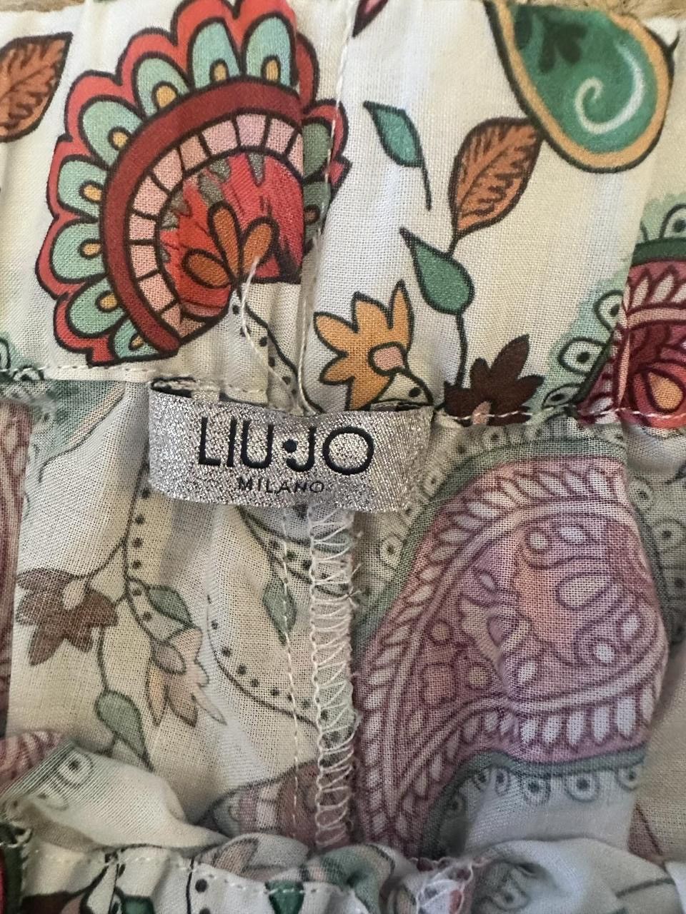 Liu Jo Liu Jo Milano Drawstring Paisley Wide-Leg Pants – Size Small Size 27" / US 4 / IT 40 - 4 Thumbnail