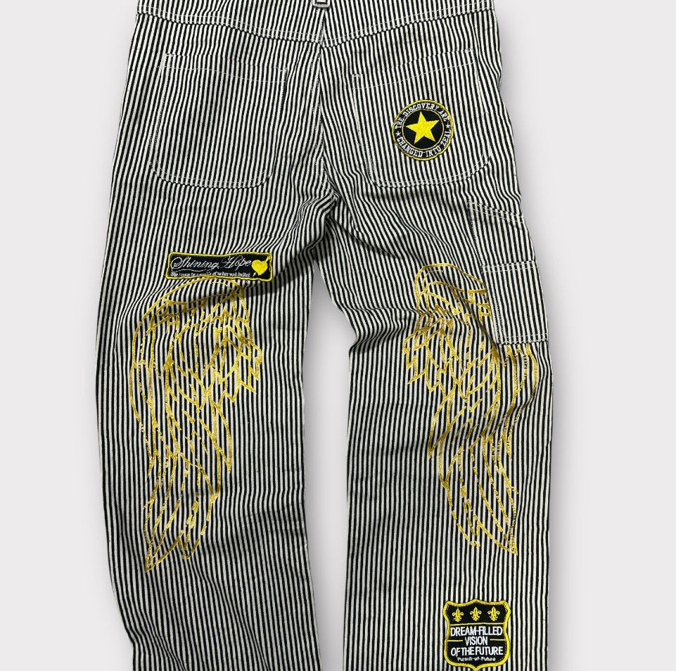Japanese Brand Vintage Dia Star Hickory Overall Size US 35 - 3 Thumbnail