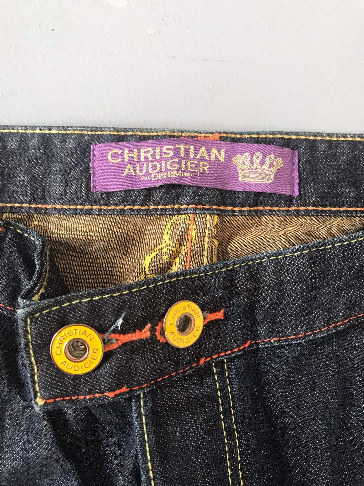 Christian Audigier × Ed Hardy Vintage Christian Audigier embroidered denim Size US 36 / EU 52 - 7 Thumbnail