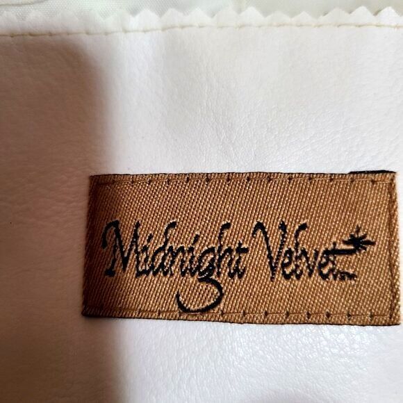 Other Midnight Velvet Womens Faux Leather White Quilted Jacket Wit Size M / US 6-8 / IT 42-44 - 4 Thumbnail