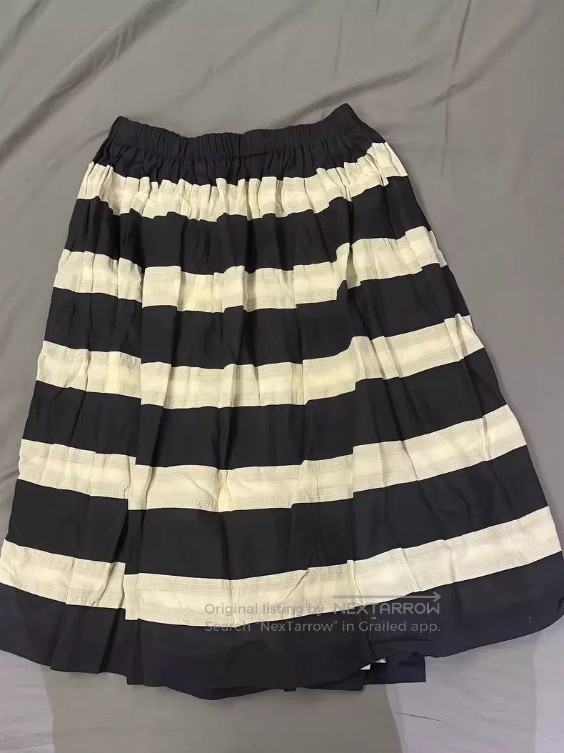 Comme des Garcons Comme Des Garcons size S Navy and White Striped Patchwork S Size 22" - 4 Thumbnail