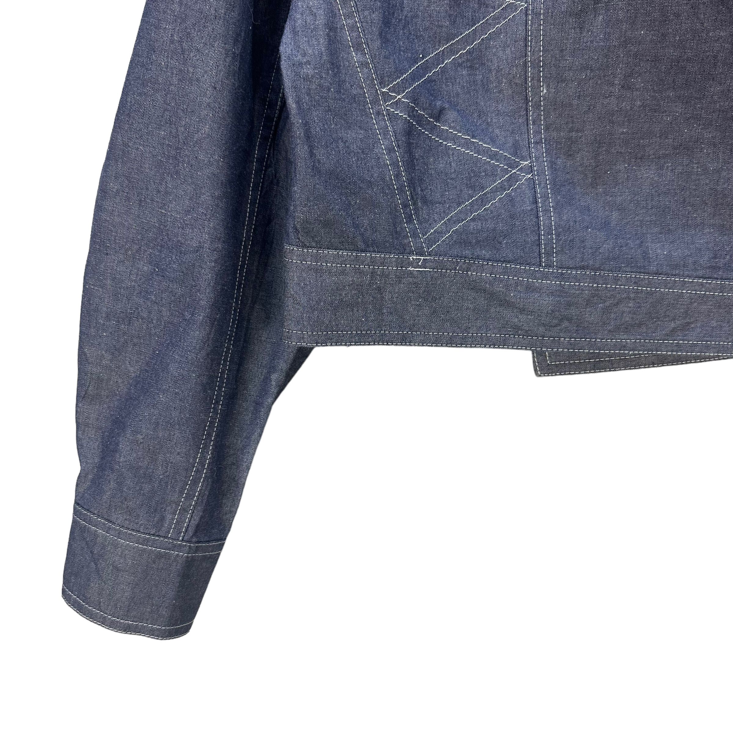 Courreges COURREGES PARIS DOUBLE COLLAR CROPPED DENIM JACKET #7944-191 Size S / US 4 / IT 40 - 4 Thumbnail