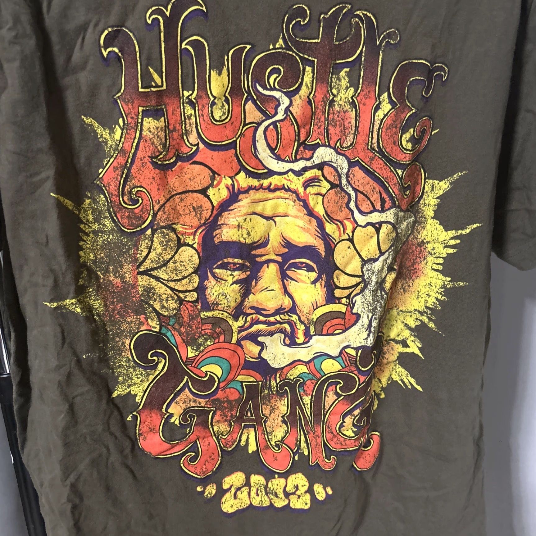 NANGA VINTAGE Hustle Gang T-Shirt Army Green Short Sleeve Men’s XL Y2K 2003 Green Army Crew Neck? Size US XL / EU 56 / 4 - 2 Thumbnail