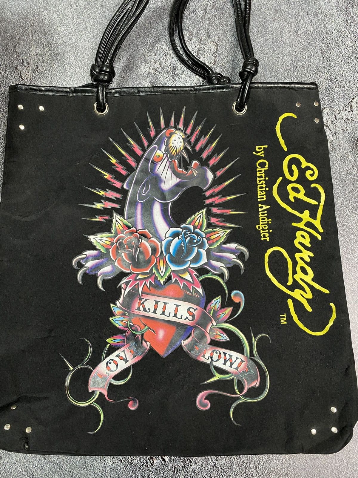 Christian Audigier × Ed Hardy × Vintage Ed Hardy by Christian Audigier y2k tote bag Size ONE SIZE - 8 Thumbnail