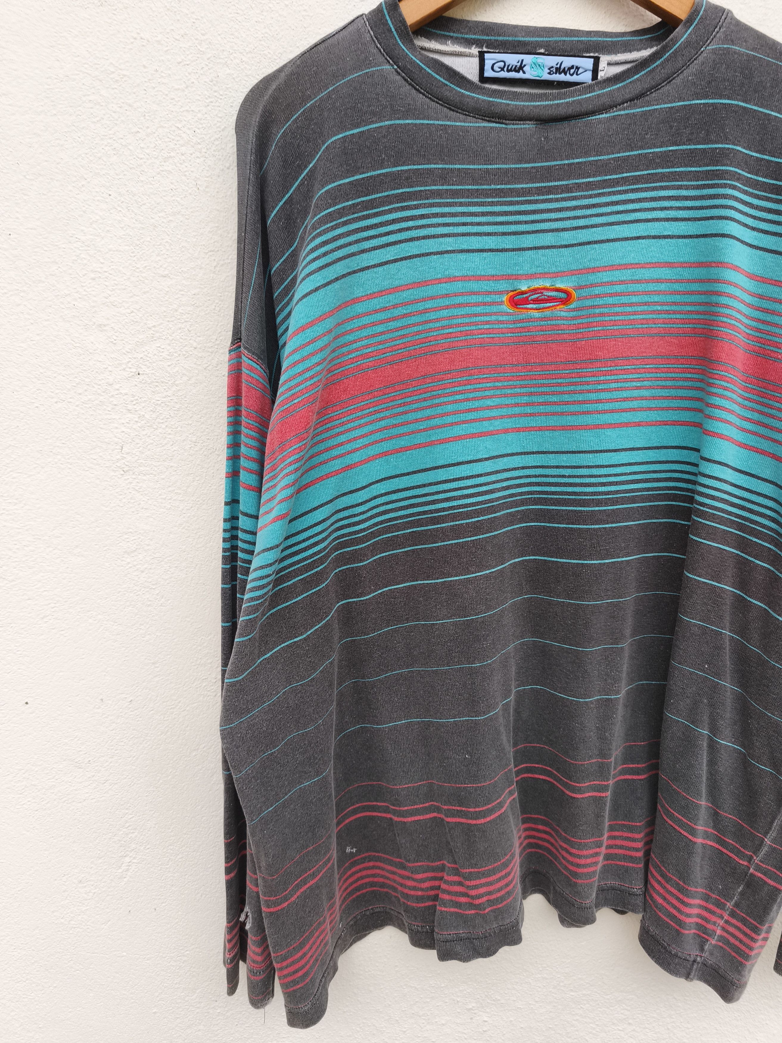 Quiksilver 🔥 Vtg 90s Vintage Quiksilver t shirt long sleeve oversized Size US L / EU 52-54 / 3 - 4 Thumbnail