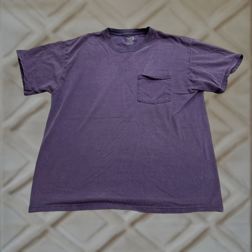 Fruit Of The Loom Fruit of the Loom Basic Tee Shirt Adult Large Purple Cotton Logo Classic Mens Size US L / EU 52-54 / 3 - 1 Thumbnail