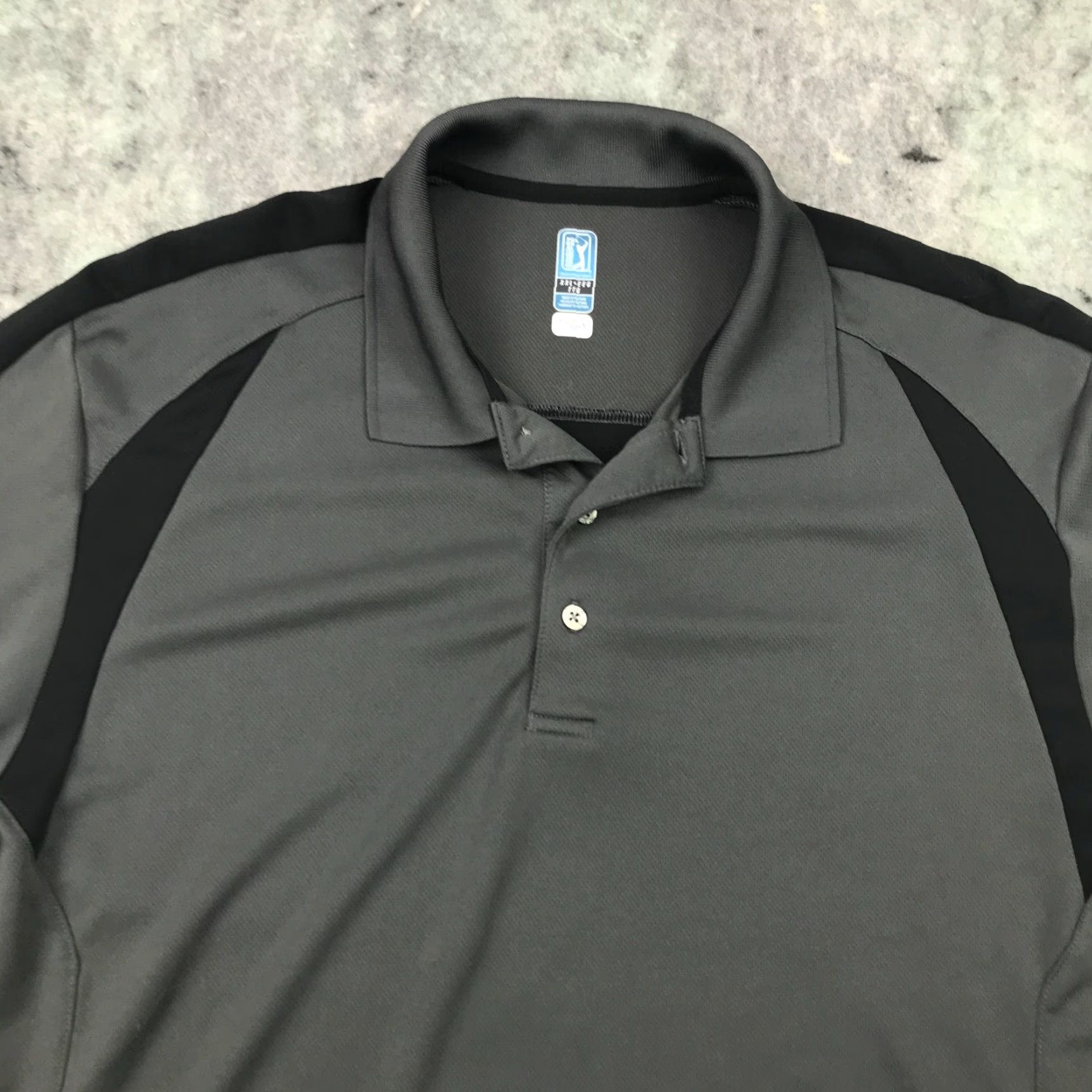 PGA Tour PGA TOUR Shirt Polo Golf Airflux Short Sleeve XXL Gray 100% Polyester Breathable Size US XXL / EU 58 / 5 - 2 Thumbnail