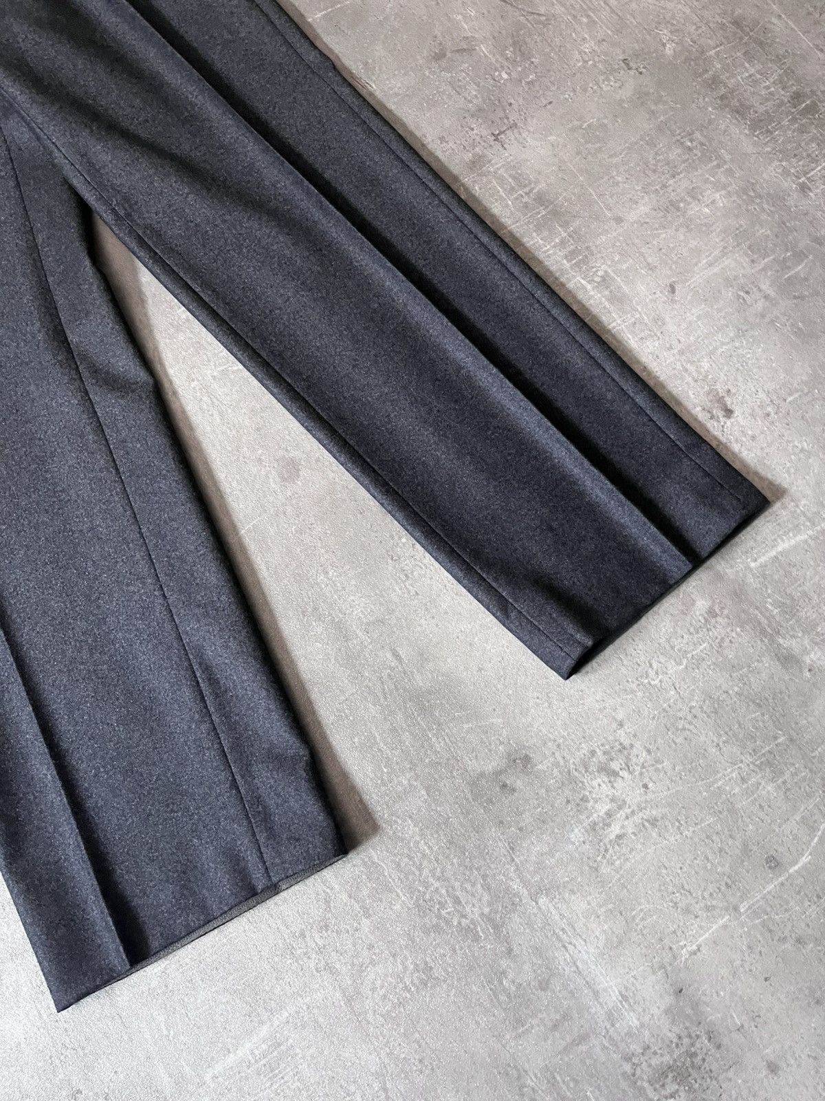 Hermes Hermes wool cashmere gray formal pants leather Size US 30 / EU 46 - 3 Thumbnail