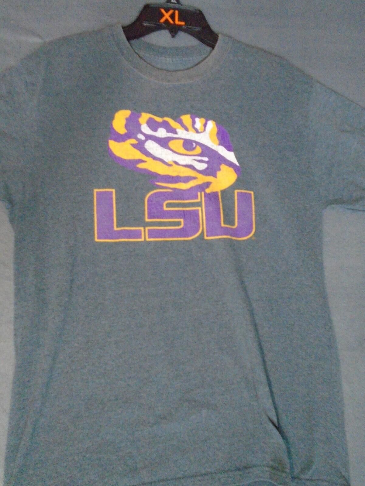 The Unbranded Brand LSU Tigers Men's Gray Crew Neck Tiger Eye Graphic XL Tee Size ONE SIZE - 1 Thumbnail