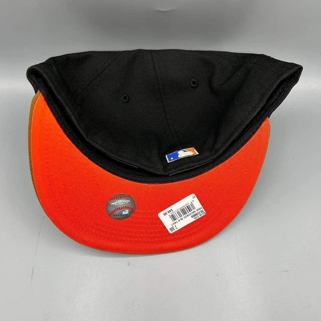 New Era San Francisco Giants Hat Men 7 3/8 Black MLB Fitted Cap New Size ONE SIZE - 6 Thumbnail