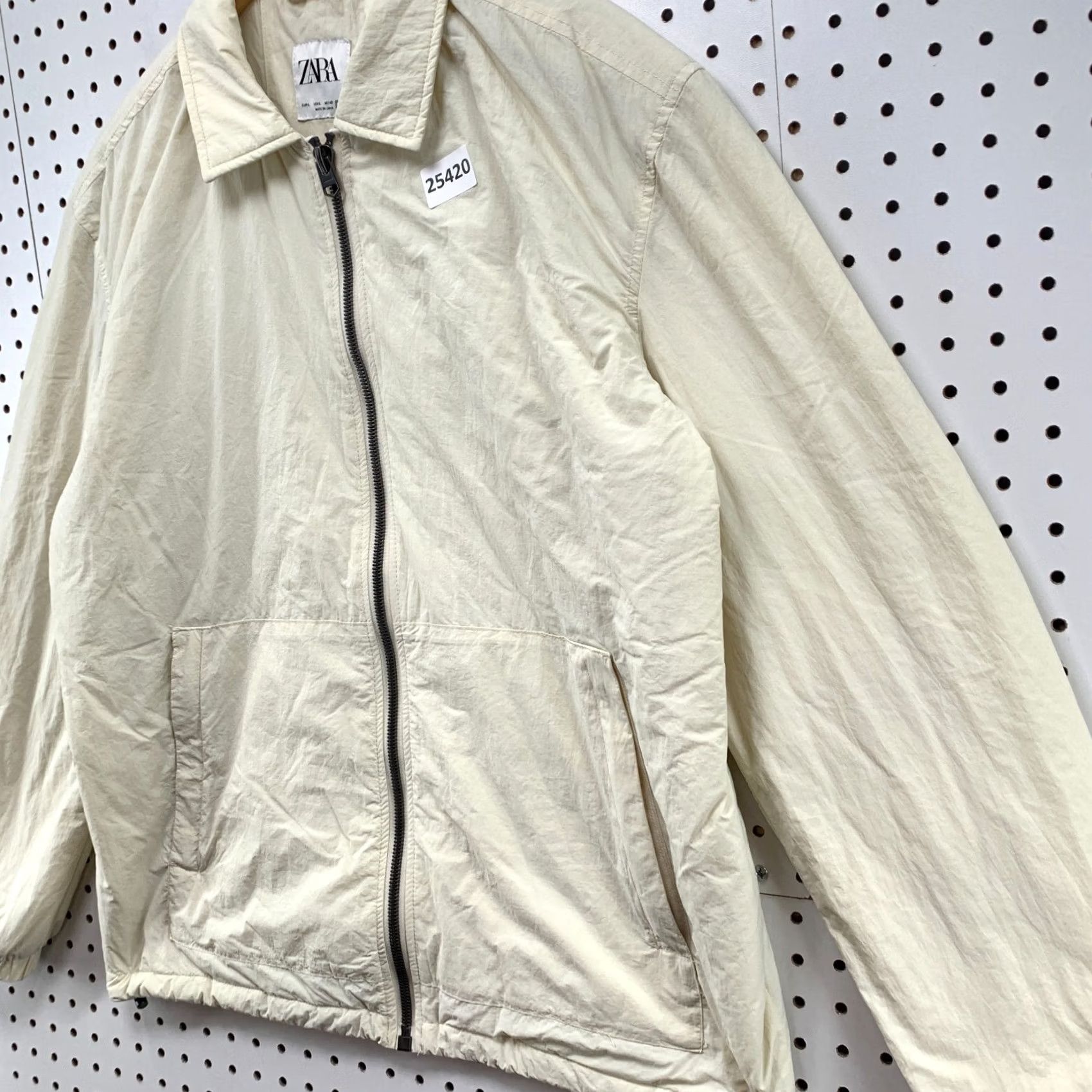 Zara Zara Jacket Mens Large Beige Insulated Windbreaker 25x29.5 Size US L / EU 52-54 / 3 - 7 Thumbnail