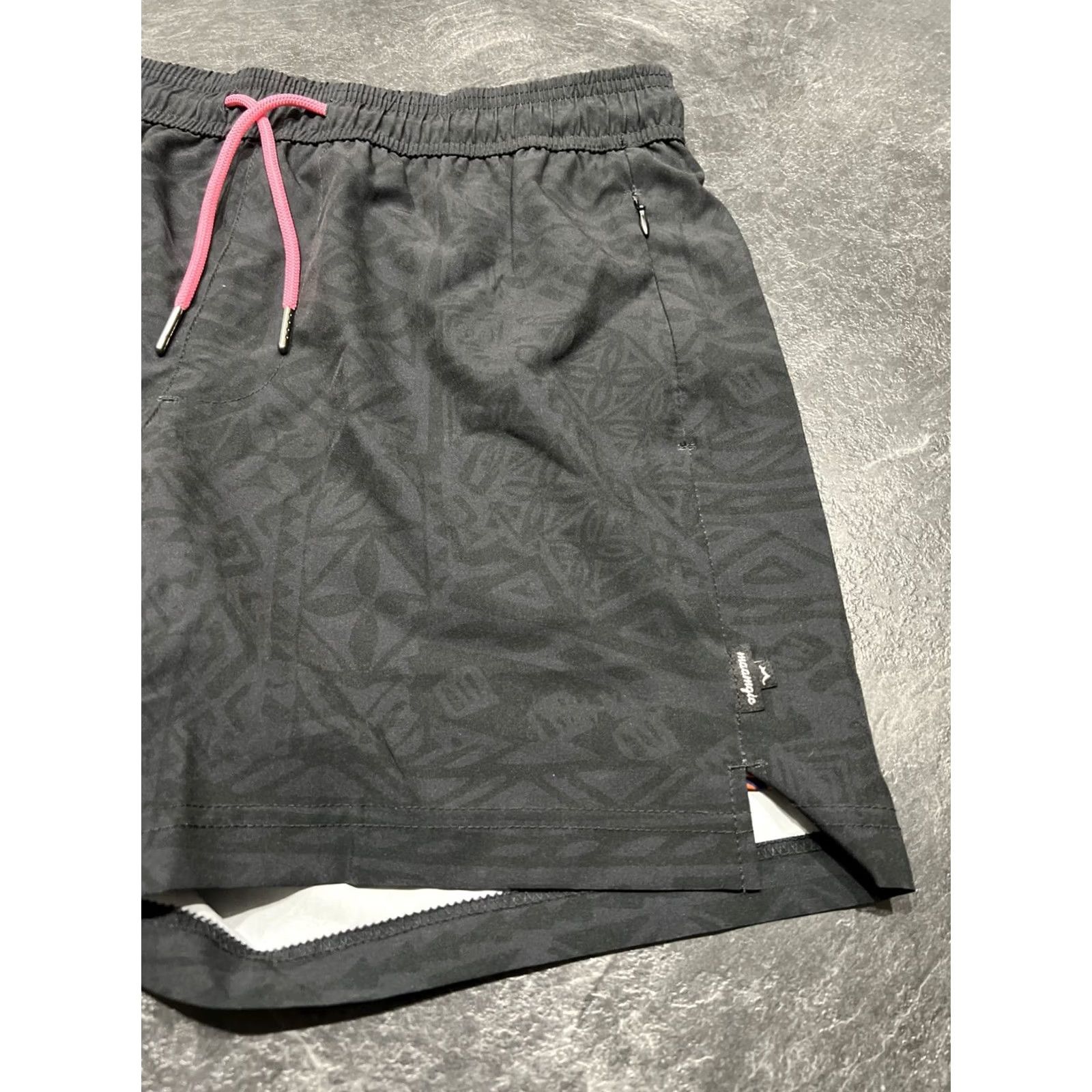 Vintage Maagmic Swim Trunks Maagmic Printed Black TribalTime Size M Medium Men Bottom Swimsuit Black Mens Size US 31 - 3 Thumbnail