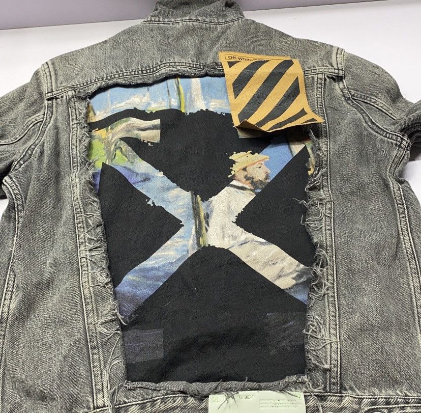 Off white oil painting denim jacket hotsell