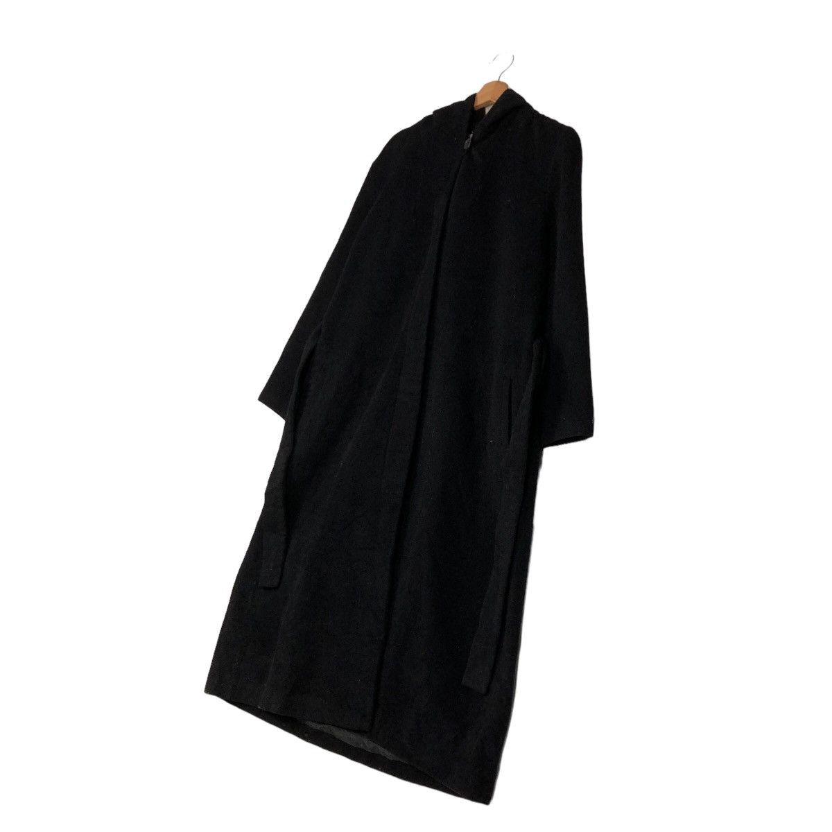 Japanese Brand 🔥Rich Black - Long Fly Wool Herringbone Calvin Klein Coats Size US M / EU 48-50 / 2 - 2 Thumbnail