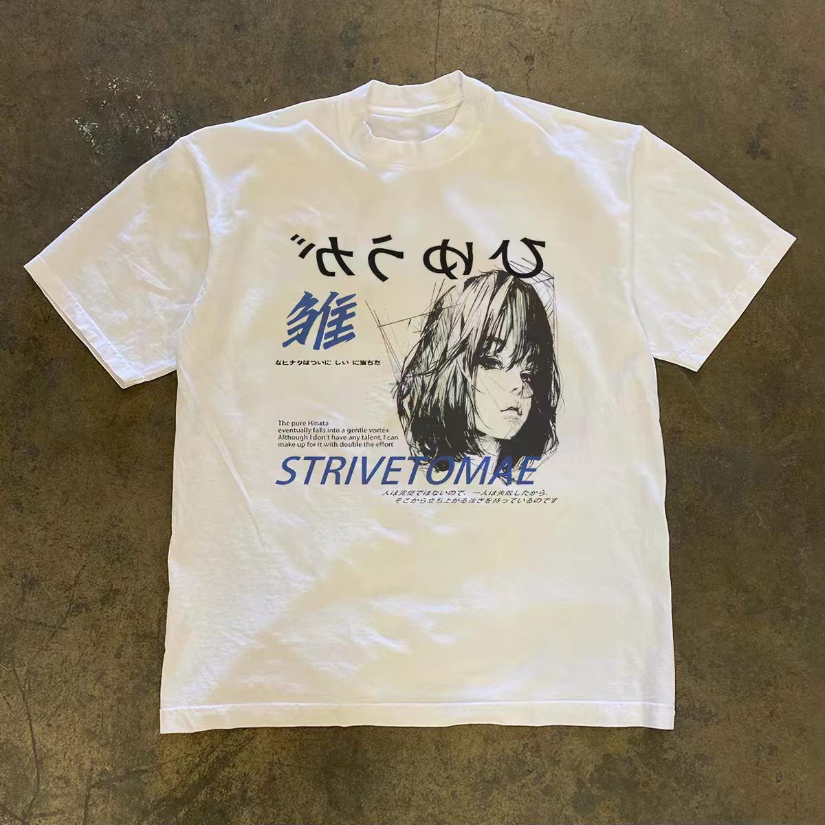Vintage White Washed Vintage Anime Print T-Shirt Size US M / EU 48-50 / 2 - 1 Thumbnail