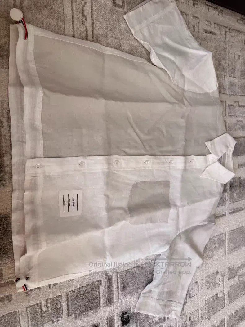 Thom Browne Thom Browne Linen Short Sleeve Shirt Size US M / EU 48-50 / 2 - 2 Thumbnail
