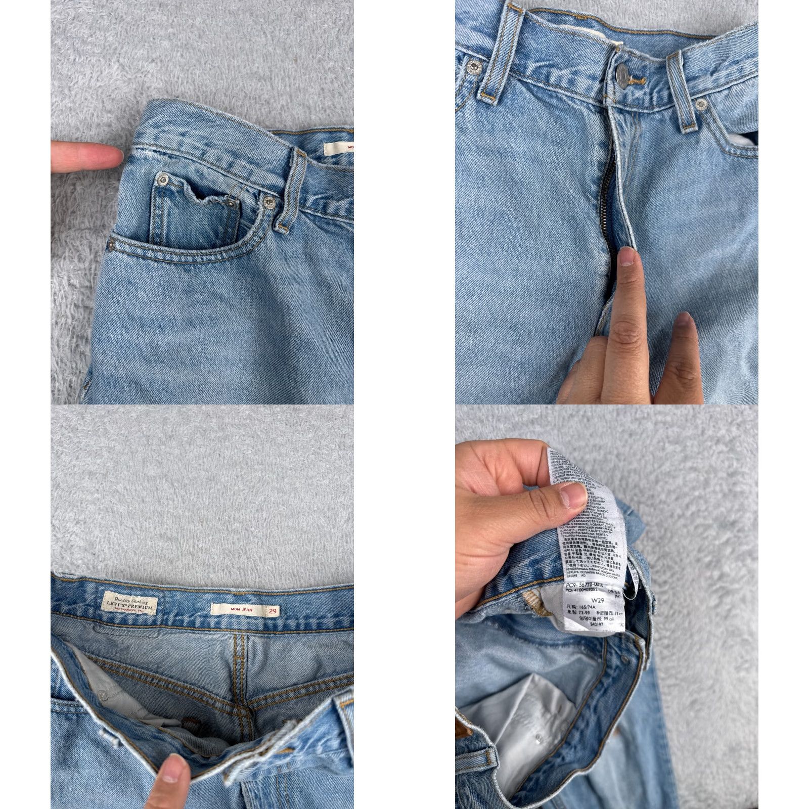 Levi's Levi's Jeans Women 29x26 5-Pocket Denim Light Wash Blue Premium Mom Style 80s Distressed Stretch Vintage No Size 29" - 8 Thumbnail
