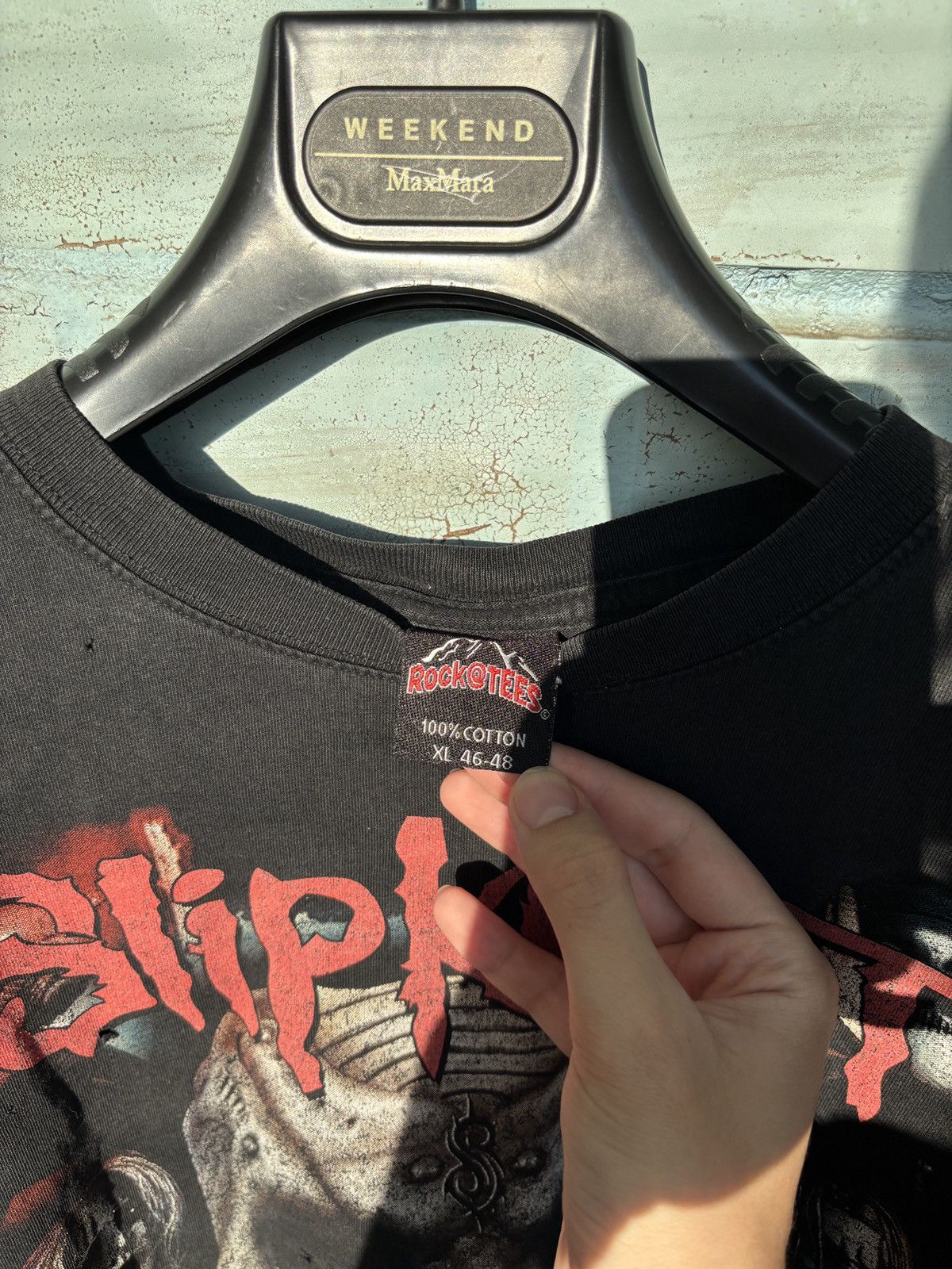 Vintage crazy distressed fade vintage slipknot t-shirt rock 90s Size US XL / EU 56 / 4 - 4 Thumbnail