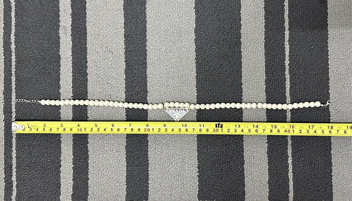 Designer Authentic Prada Logo Reworked into necklace choker Size ONE SIZE - 8 Thumbnail