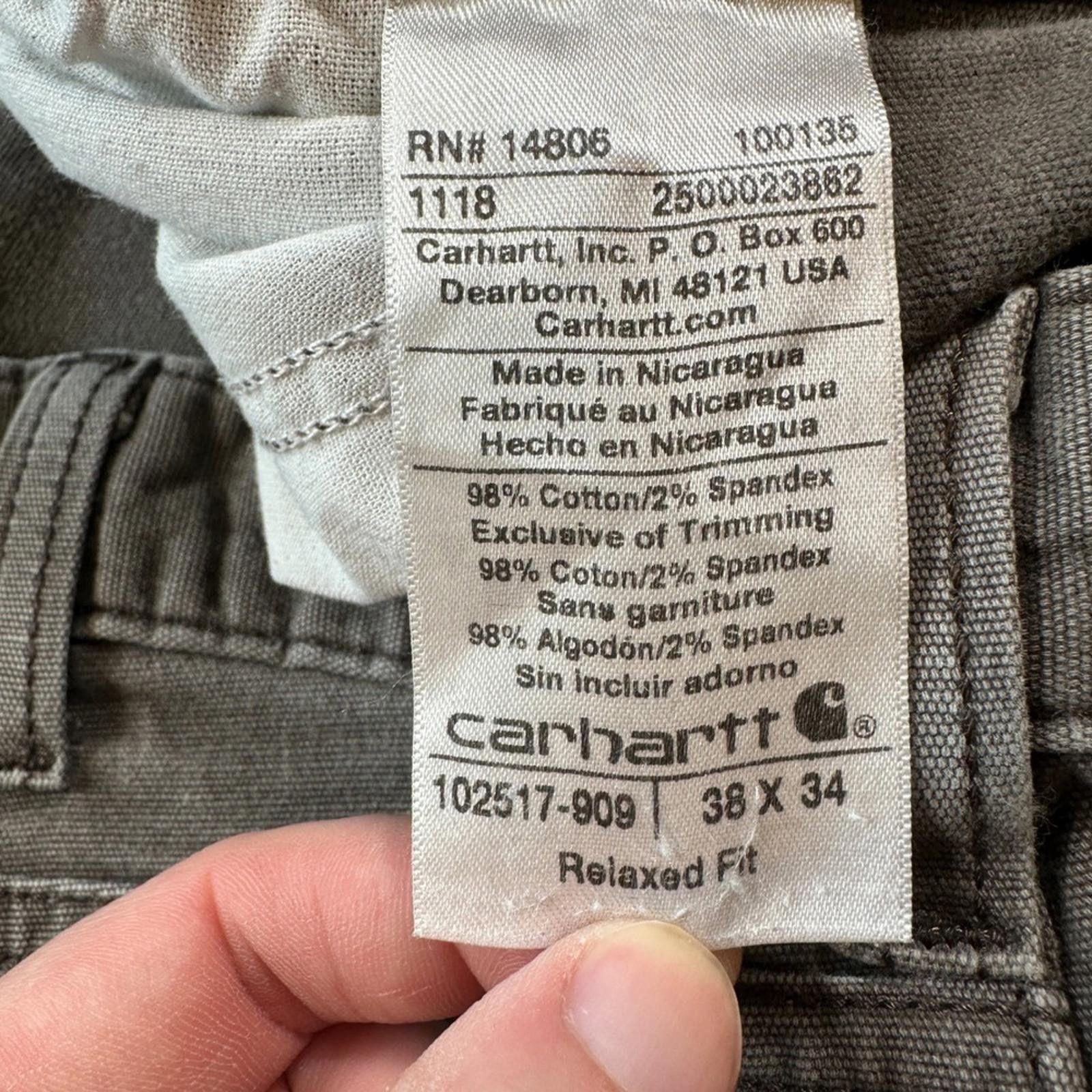 Carhartt Carhartt Relaxed Fit Work Pants Mens 38x34 Khaki Utility Size US 38 / EU 54 - 7 Thumbnail