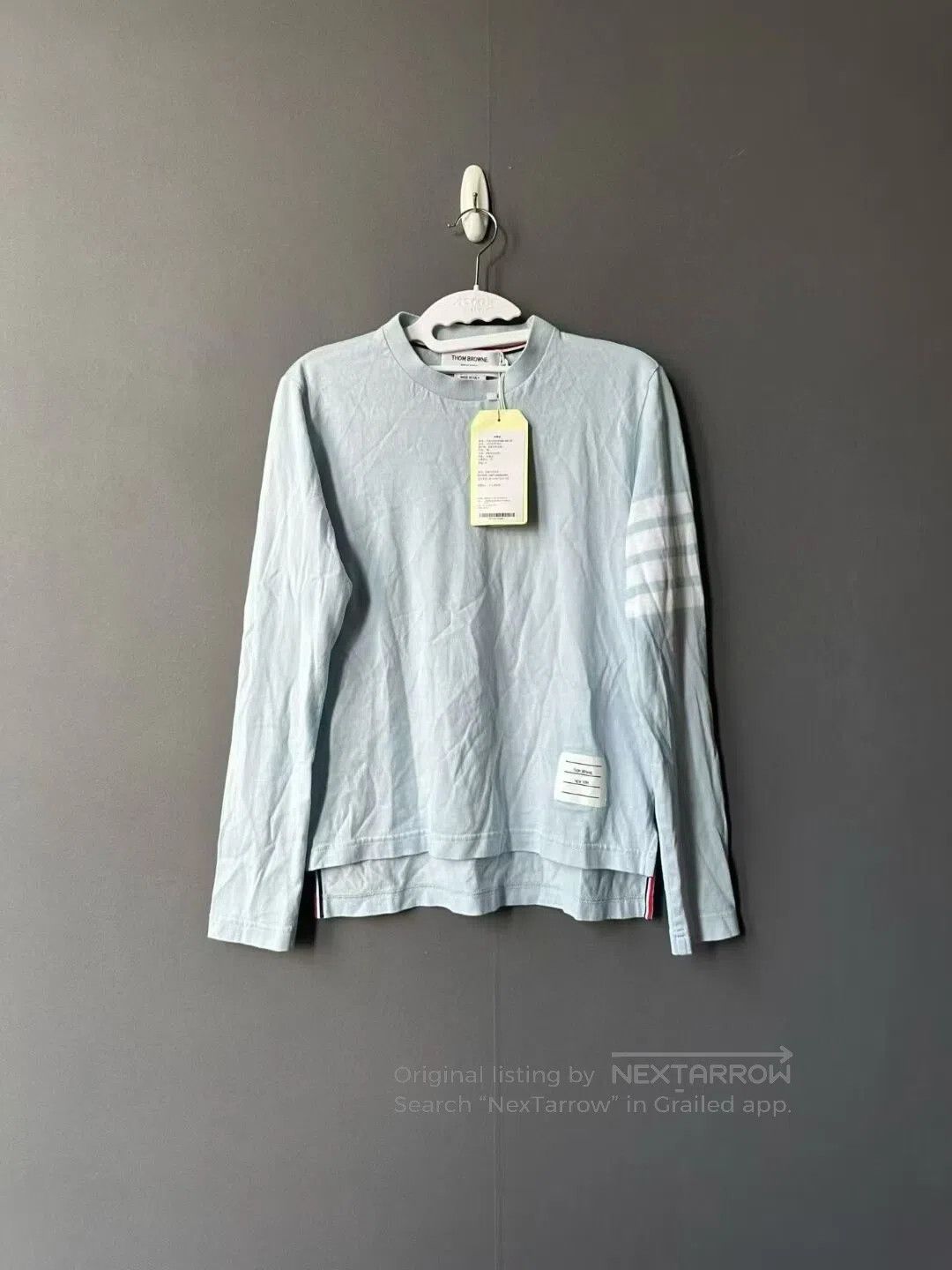 Thom Browne Thom Browne Sky Blue Basic Long Sleeve T-Shirt| Size XXL / US 16-18 / IT 52-54 - 1 Thumbnail