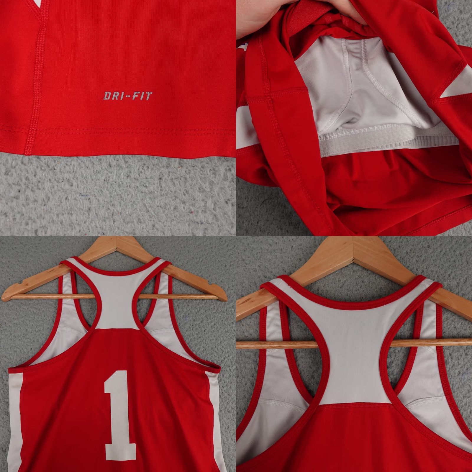 Nike Nike Dri-Fit Shirt Womens Medium Red Sleeveless Singlet Running Gym Size M / US 6-8 / IT 42-44 - 8 Thumbnail