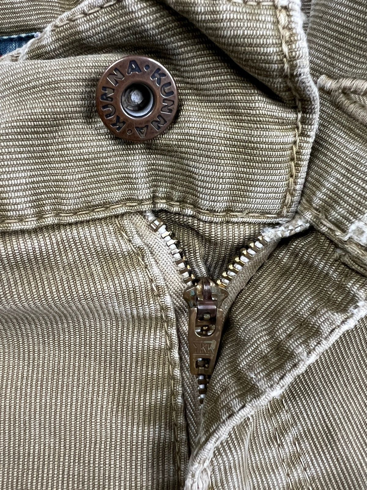 If Six Was Nine × Japanese Brand × Le Grande Bleu (L.G.B.) Kunna 🇯🇵 Sample Distressed Flare Corduroy Bush Pants Size US 32 / EU 48 - 11 Thumbnail