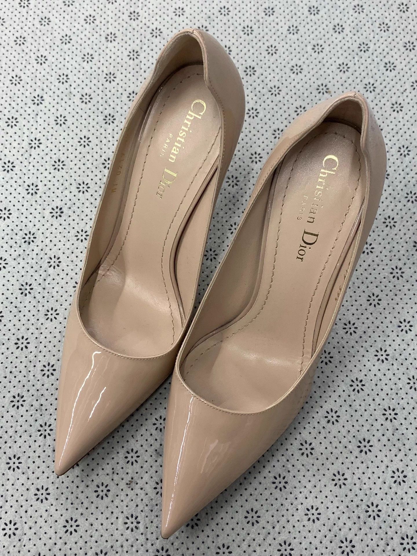 Dior Dior Nude Pink Patent Leather Heels 39.5 EU Size US 8.5 / IT 38.5 - 1 Thumbnail