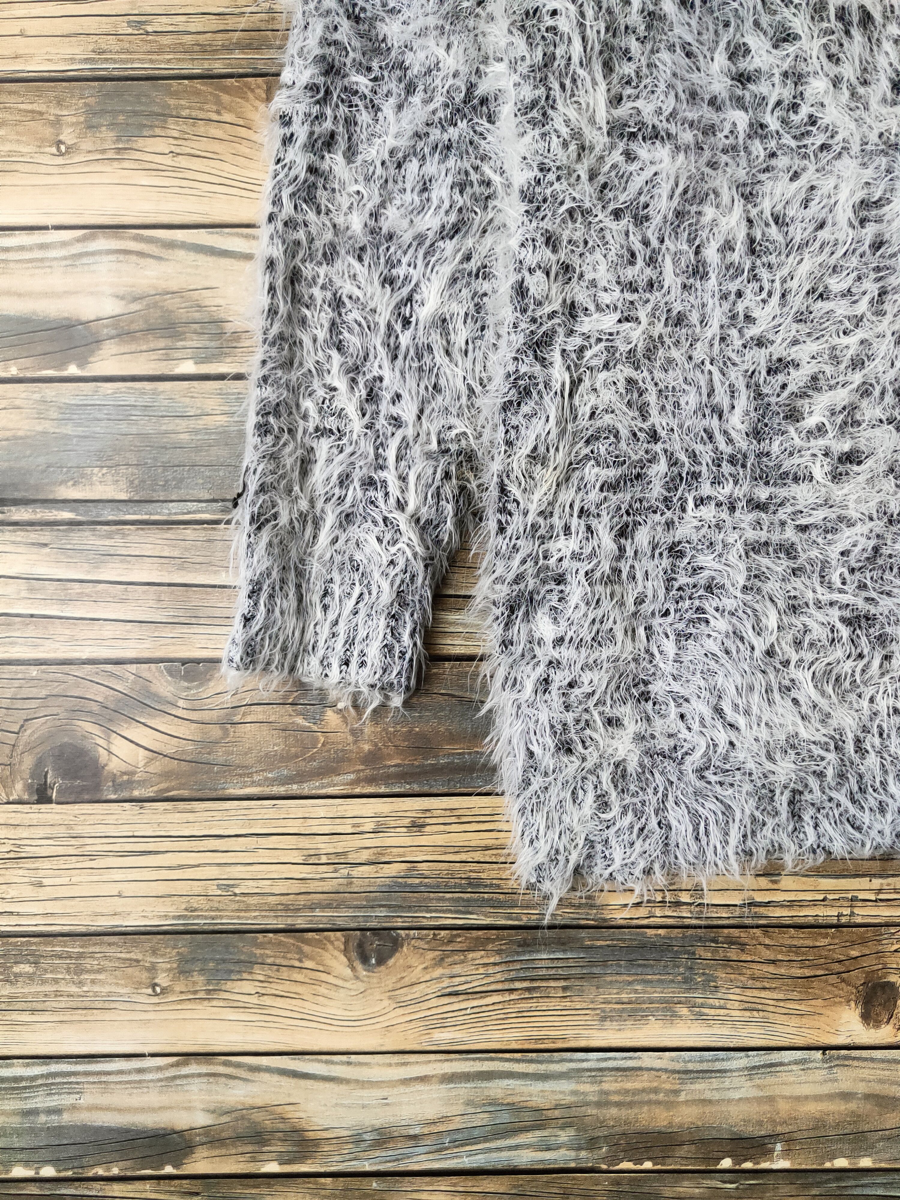 Japanese Brand DL Cecil McBee Black White Fur Mohair Knitwear #46-970 Size M / US 6-8 / IT 42-44 - 4 Thumbnail