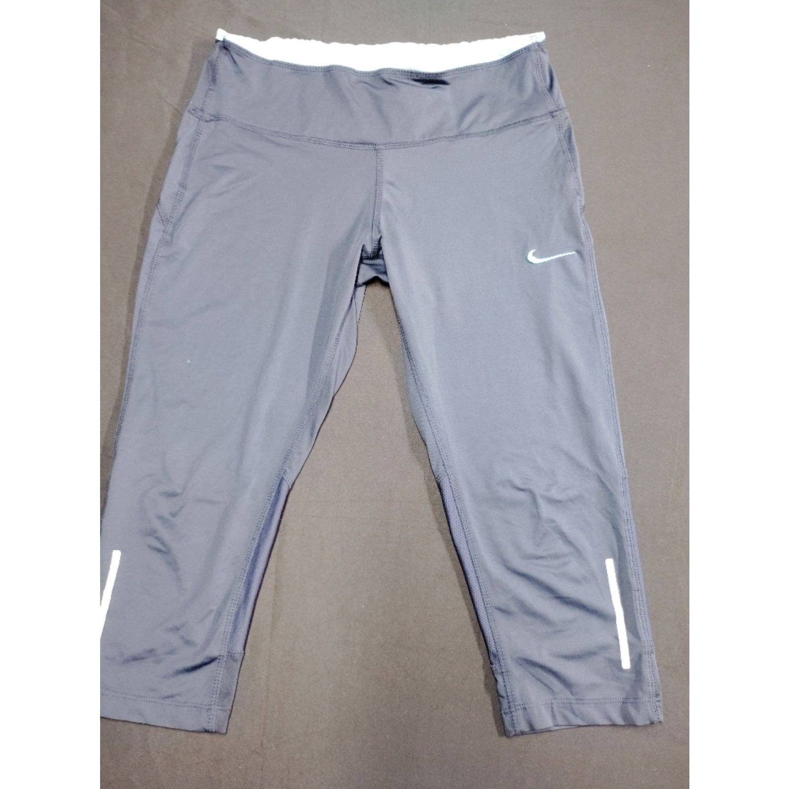 Nike Nike Navy Blue & Aqua Athletic Capris with Light Blue Swoosh Size 26" / US 2 / IT 38 - 2 Thumbnail